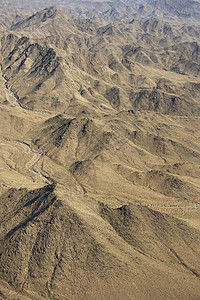 沙漠山区风景干旱沙漠自然界地貌鸟瞰图土地高角度图片