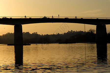 桥码头运输橙子天际桥接城市港口海岸出口建造图片