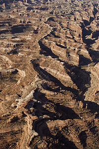 沙漠峡谷空中图片