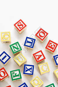 字母玩具区教育概念正方形积木模块建筑文本小学工作室团体图片