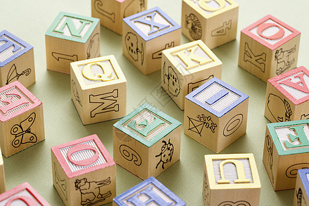 玩具建筑块水平建筑教育积木团体语言概念字母模块拼写图片