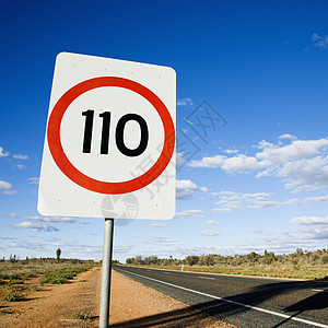 澳大利亚速度限速标志风景旅行运输乡村照片沥青极限农村路标干旱图片