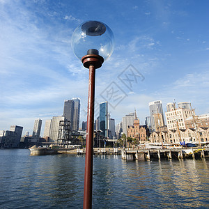 澳大利亚悉尼湾景观建筑摩天大楼正方形假期旅行风光城市市中心旅游背景图片