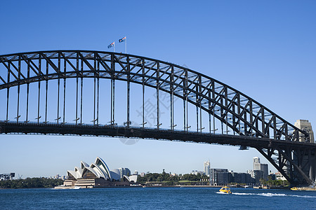 澳大利亚悉尼大桥港口建筑学旅游水平建筑船只景观摩天大楼照片风光图片