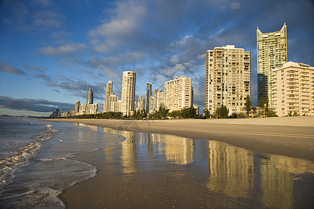 澳大利亚 冲浪天堂建筑海岸反射城市建筑学照片海滩水平冲浪者海洋图片
