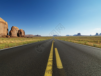 景色沙漠高速公路水平乡村假期旅游台面中心运输照片旅行地平线图片