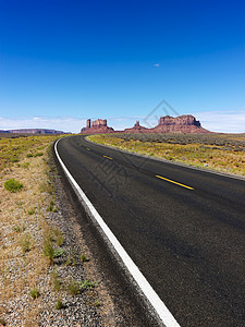 景色沙漠高速公路假期乡村旅游弯曲地平线沥青照片运输旅行岩石图片