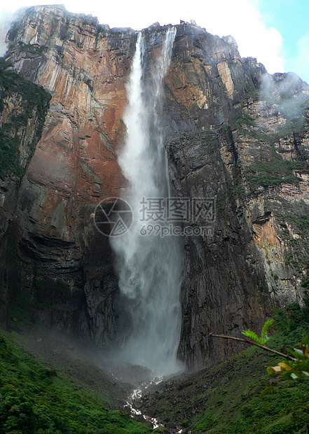 委内瑞拉瀑布岩石大草原公园山脉热带植被旅行冒险风景图片