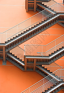 楼梯消防商业建筑学房子出口线条橙子住所城市公司图片