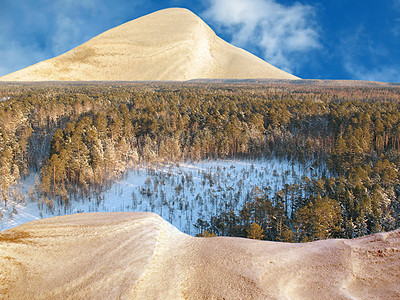 7号鸟瞰图危险针叶林蓝色旅行降雪荒野庇护所航班木头图片