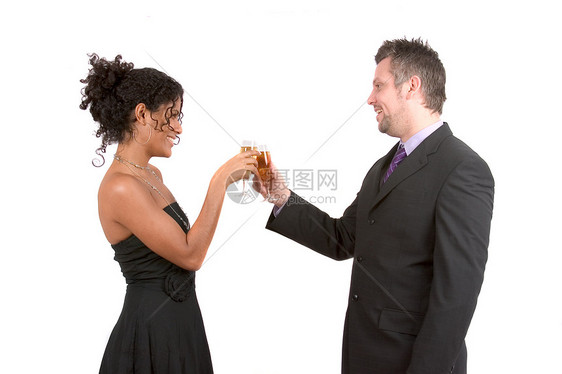 敬新年长笛幸福男性干杯庆典男人多样性眼镜女性化女性图片