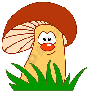 漫画蘑菇草地插图森林植物图片
