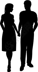 夫妇数成人家庭黑色手臂生活身体男性插图绘画女性背景图片