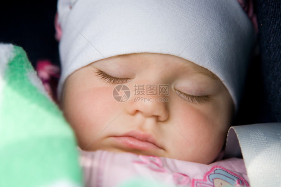 睡觉的婴儿皮肤睫毛围巾眼睛儿童童年睡眠脸颊休息女孩图片