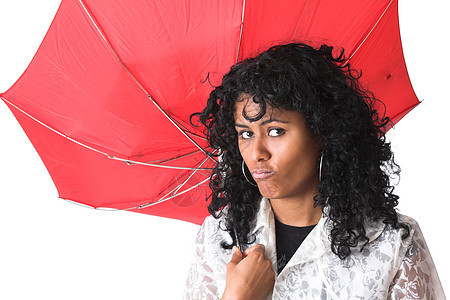 断下雨伞女性多样性雨衣女性化图片