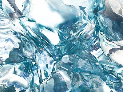 冰雪反射水晶插图蓝色背景图片