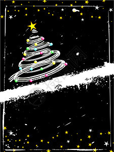 圣诞树墙纸星星问候语插图绿色图片