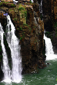 伊瓜苏 Iguazu Iguau 瀑布  大型瀑布森林淡水岩石高度绿色荒野流动图片