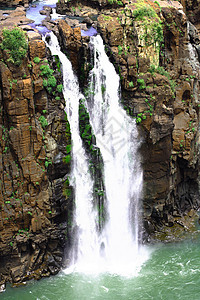 伊瓜苏 Iguazu Iguau 瀑布  大型瀑布岩石森林高度淡水荒野流动绿色图片