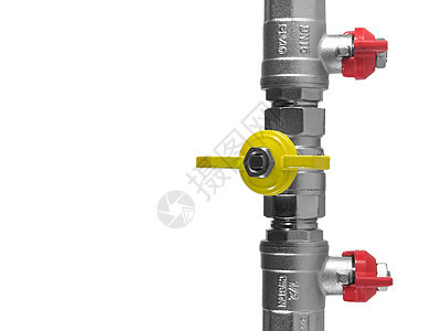 阀门导管配件黄色管道气体红色白色合金坚果图片