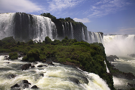 伊瓜苏 Iguazu Iguau 瀑布  大型瀑布淡水绿色岩石森林高度流动荒野图片