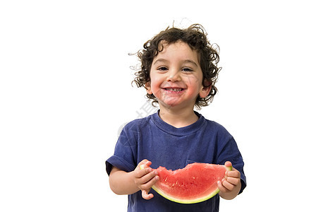 和西瓜童年乐趣食物小吃微笑快乐孩子维生素眼睛水果图片