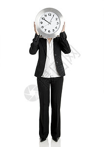 时钟女公司紧张办公室工作同事日程成人时间表金融商业图片