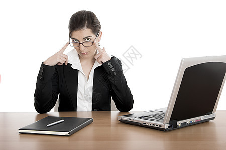 商业妇女企业家眼镜职员工作女士顾问学生职场女性办公室图片