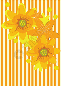 黄花背景内衬线条推介会花朵界面成绩坡度背景图片
