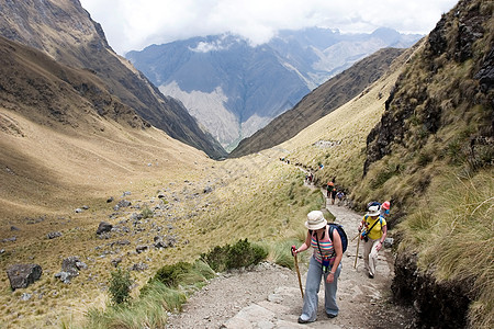 Inca 轨迹踪迹疾病丛林远足马丘定居热带高度太阳废墟图片