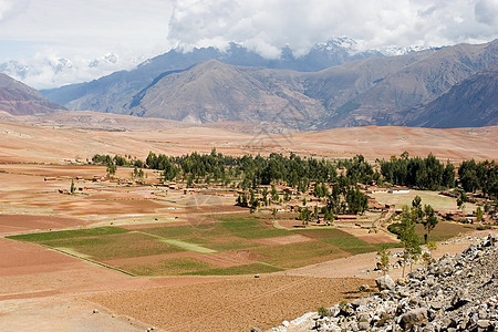 Inca 轨迹高度游客废墟热带马丘比丘兰花森林村庄太阳图片