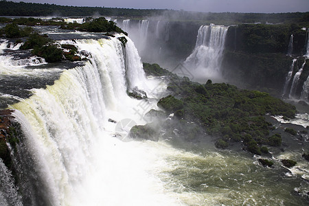 伊瓜苏 Iguazu Iguau 瀑布  大型瀑布森林淡水岩石荒野流动高度绿色图片