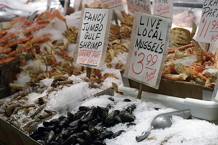 海食品市场食物烹饪海鲜摊位螃蟹图片