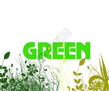 绿绿色环境生态字母回收地球场地概念插图图片