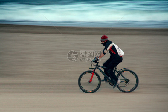 摩托车速度力量能力福利波浪运动喧嚣红色纺纱海岸图片