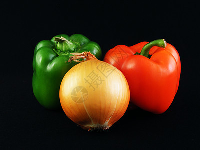 洋葱和贝尔辣椒青椒胡椒食物蔬菜图片