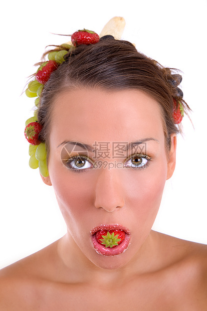 草莓女孩水果女性发型食物果味女性化图片