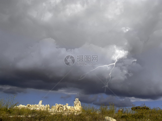 哈加尔金闪电风暴石器时代结盟建筑崇拜地标石头天气医学图片