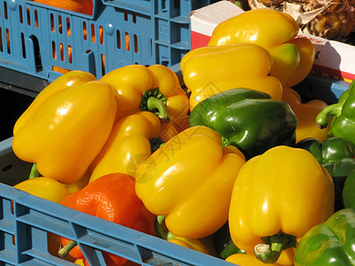 红辣椒黄色绿色食物红色胡椒厨房烹饪蔬菜背景图片