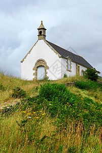 布列顿教堂白色景点爬坡旅游纪念碑山顶旅行教会历史观光图片