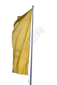 黄旗海浪黄色白色自豪织物背景图片