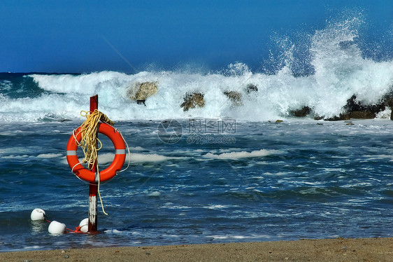 海滩救生器波浪警卫游泳安全大浪天气救援救生员海洋绳索图片