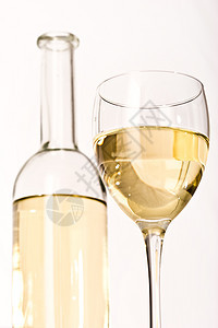 白葡萄酒玻璃饮料瓶子水晶面对者器皿高脚杯图片