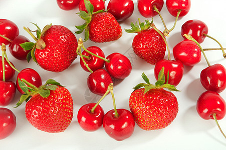 甜樱桃宏观工作室水果农业养分白色种子蔬菜红色浆果图片
