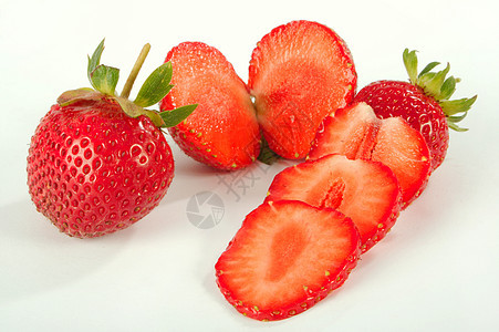 草莓浆果早餐白色养分甜点蔬菜食物植物工作室红色图片