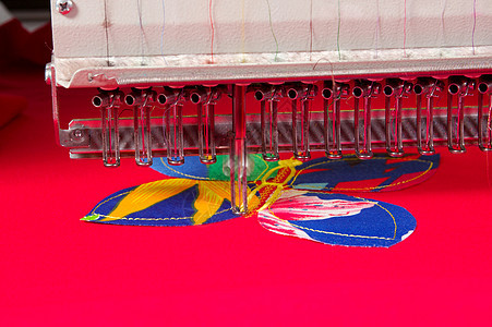 制造制成品样本球衣刺绣线程机床数字缝纫生产货物衣针图片
