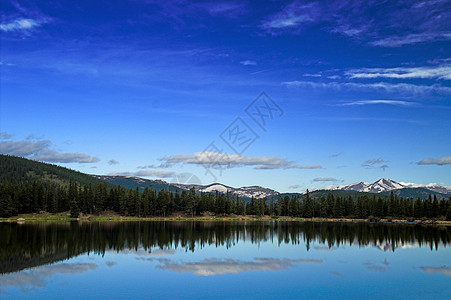 科罗拉多山脉和湖图片