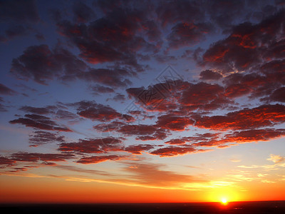 科罗拉多平原橙子天空情绪化浪漫日落蓝色图片