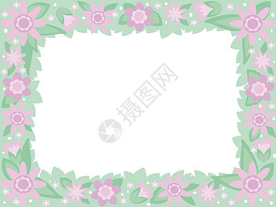 花际范围绿色菜单玫瑰插图背景图片