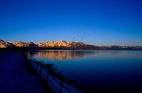 塔霍湖景点淡水度假村瀑布全景娱乐滑雪旅行山脉公园图片